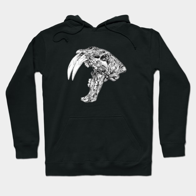 Sabertooth Tiger Skull Hoodie by DAKOS